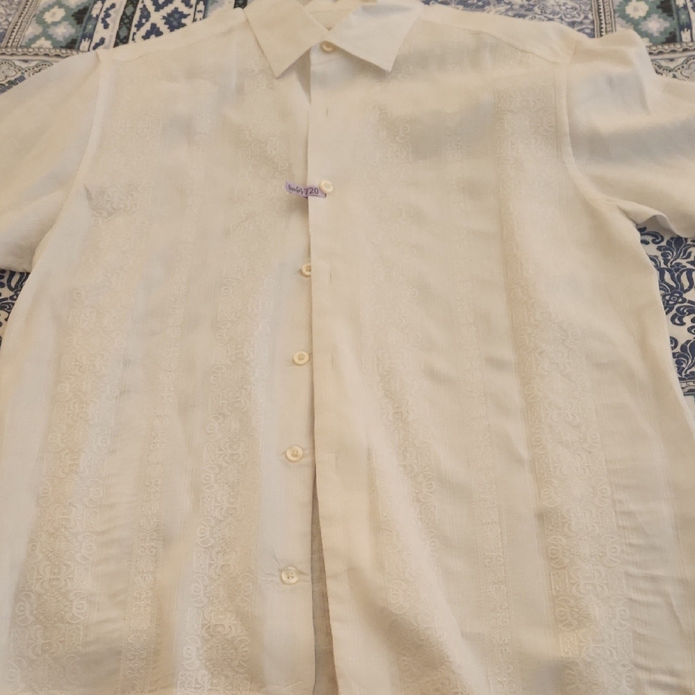 Tommy Bahama Cream Casual Button Down Shirt